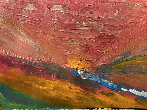 Abstrakte Landschaft des Herzens van Steven Elijah Neuhaus, Schilderij te koop op Singulart