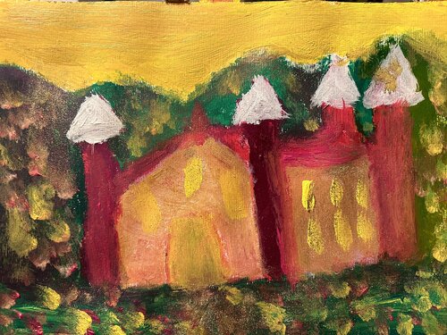 Das Märchen schloss des Herzens van Steven Elijah Neuhaus, Schilderij te koop op Singulart