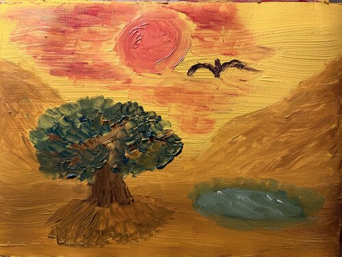 Die Ruhe der Wüstenlandschaft par Steven Elijah Neuhaus, Peinture en vente sur Singulart