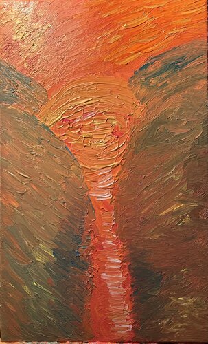 Das Licht des Weges van Steven Elijah Neuhaus, Schilderij te koop op Singulart