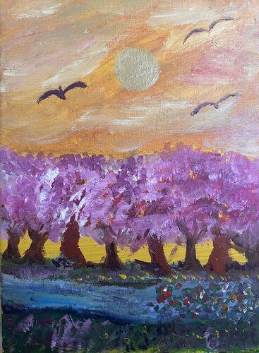 Blühende Harmonie mixed media Edition van Steven Elijah Neuhaus, Schilderij te koop op Singulart