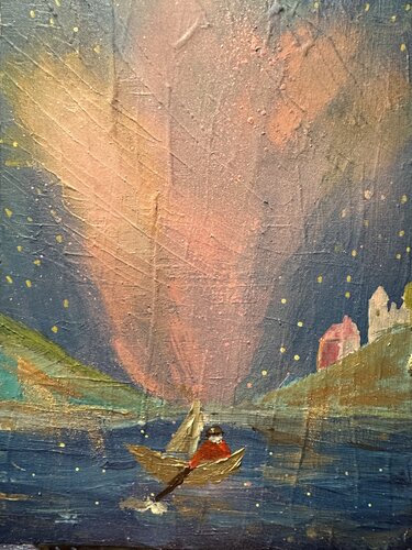 Hoffnungsreise unter Sternen par Steven Elijah Neuhaus, Peinture en vente sur Singulart