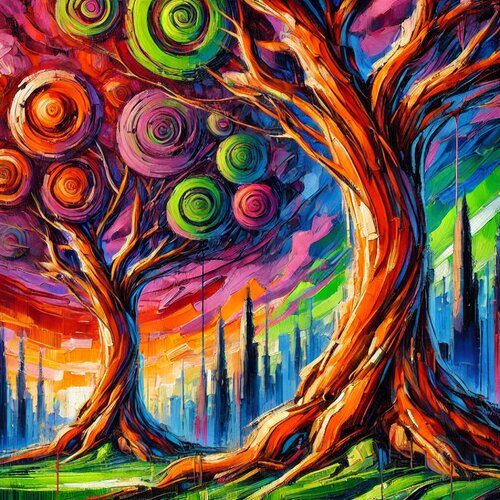 Bäume der Zeit di Steven Elijah Neuhaus, Pittura in vendita su Singulart