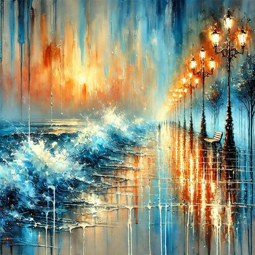 Flammende Promenade di Steven Elijah Neuhaus, Pittura in vendita su Singulart