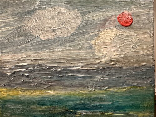 Der Aufgabe über der Ostsee van Steven Elijah Neuhaus, Schilderij te koop op Singulart