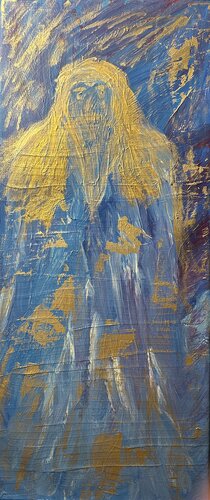 Der Pilger der Weisheit neurodiverse Arbeit von steven Elijah Neuhaus van Steven Elijah Neuhaus, Schilderij te koop op Singulart