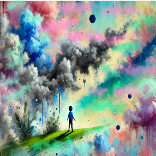 Der kleine Traumfänger in einer Traumwelt (physisch digitales painting) von Steven Elijah Neuhaus, Malerei kaufen auf Singulart