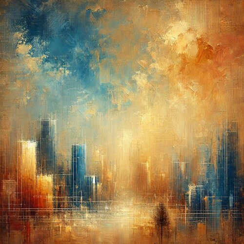 City unter Flammen der Kunst (Orginal Werk) limitiert von Steven Elijah Neuhaus, Malerei kaufen auf Singulart