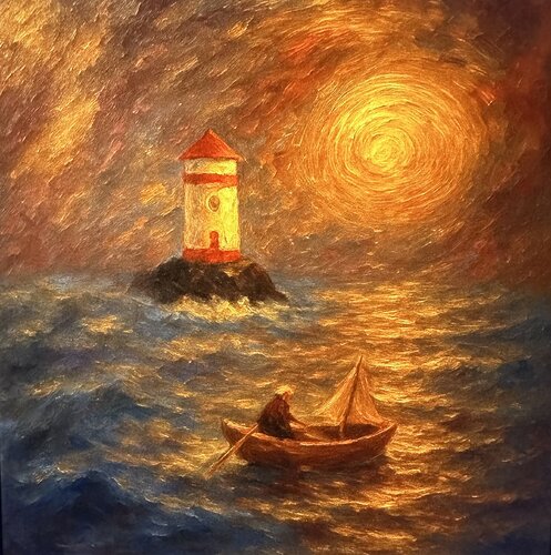 Der Fahrer der goldenen Sonne by Steven Elijah Neuhaus, Painting for Sale on Singulart
