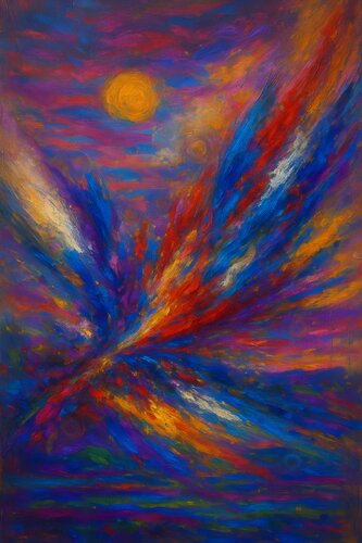 Flut der Farben (physisch digital painting) di Steven Elijah Neuhaus, Pittura in vendita su Singulart