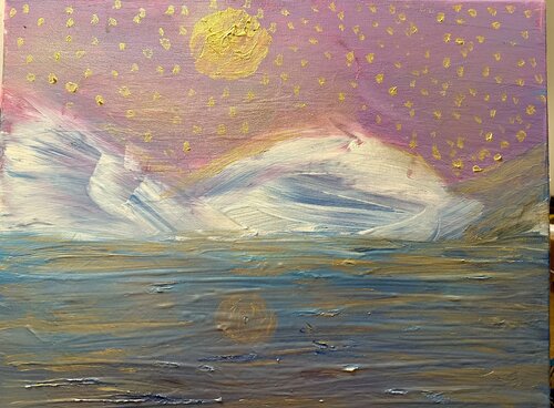 Golden Mountains di Steven Elijah Neuhaus, Pittura in vendita su Singulart