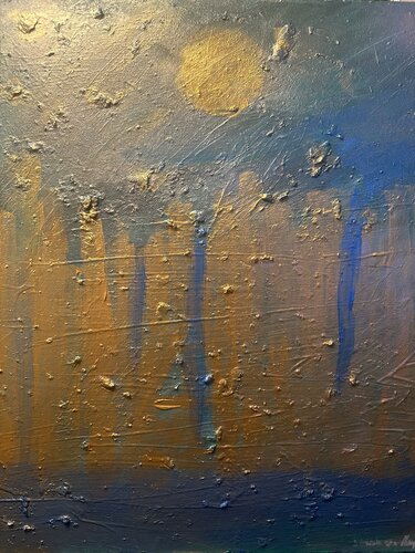 City golden lights de Steven Elijah Neuhaus, Pintura a la venta en Singulart