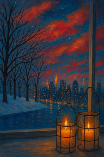 Ein Winter in New York van Steven Elijah Neuhaus, Schilderij te koop op Singulart