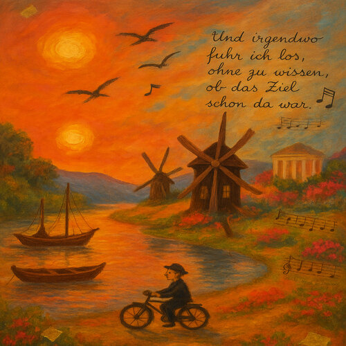 Der Traumfänger auf träumerischer Reise Piste in Bildsprache di Steven Elijah Neuhaus, Pittura in vendita su Singulart
