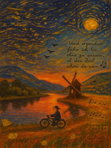 Traumfänger im Land der Fantasie und Poesie di Steven Elijah Neuhaus, Pittura in vendita su Singulart