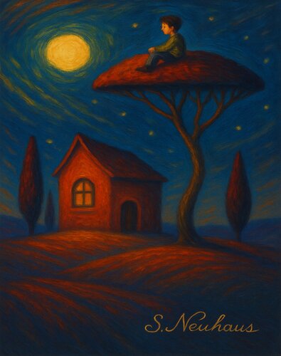 Der surreale Traum des Traumfänger de Steven Elijah Neuhaus, Pintura a la venta en Singulart