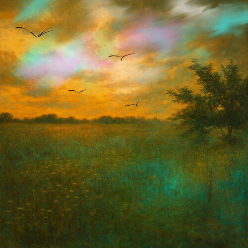 Der schimmernde Horizont der Ruhe par Steven Elijah Neuhaus, Peinture en vente sur Singulart