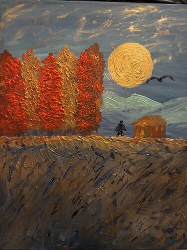 Leuchtende Herbst Nacht par Steven Elijah Neuhaus, Peinture en vente sur Singulart