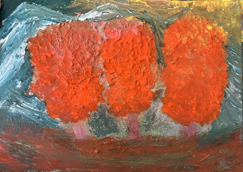 Die Bäume des bunten herbstes van Steven Elijah Neuhaus, Schilderij te koop op Singulart