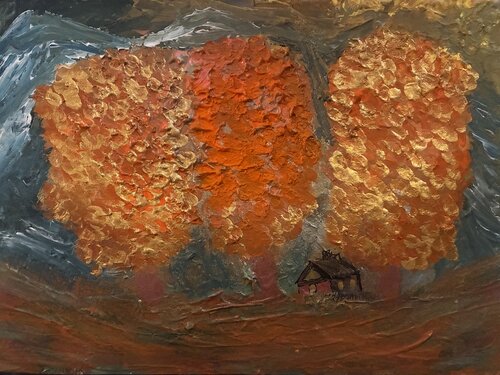 Der Herbst und das Gold di Steven Elijah Neuhaus, Pittura in vendita su Singulart