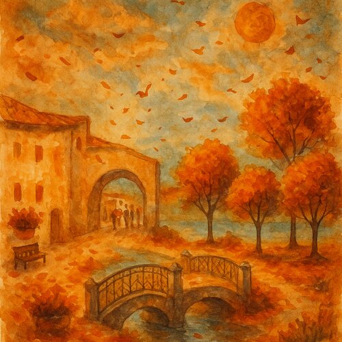 Die Brücke vom herbstlichen colmar von Steven Elijah Neuhaus, Malerei kaufen auf Singulart