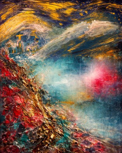 Dreaming sky Mixed Media van Steven Elijah Neuhaus, Schilderij te koop op Singulart