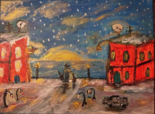 L’homme qui traverse l’hiver von Steven Elijah Neuhaus, Malerei kaufen auf Singulart