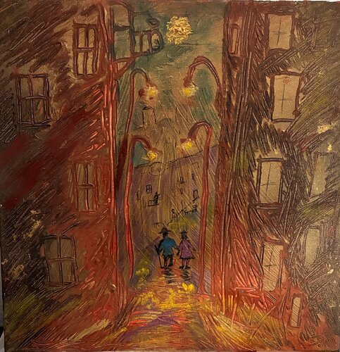 Two Souls, One Path (Narrative poetische Malerei) di Steven Elijah Neuhaus, Pittura in vendita su Singulart