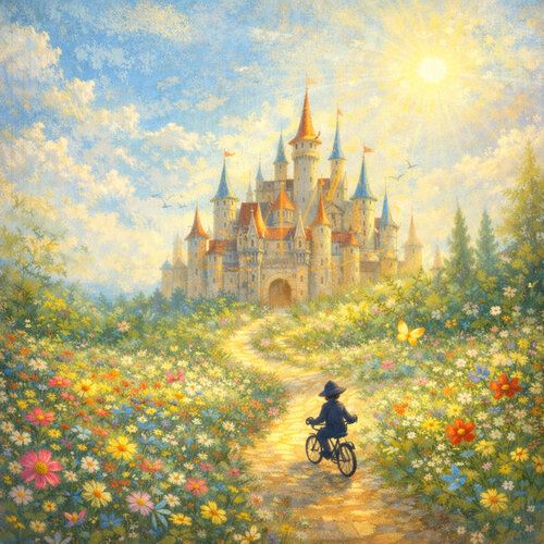 Der Traumfänger und seine Traum Burg di Steven Elijah Neuhaus, Pittura in vendita su Singulart