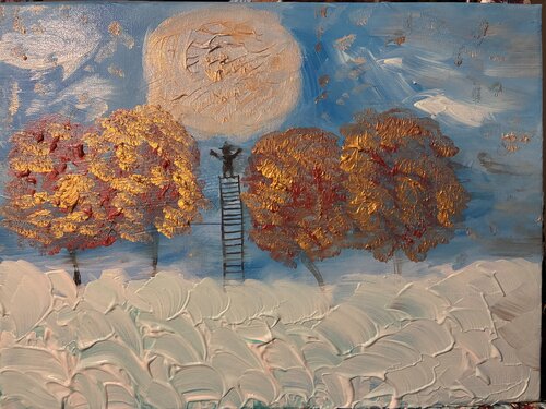 Der Traumfänger über den Wolken zur Freiheit de Steven Elijah Neuhaus, Pintura a la venta en Singulart