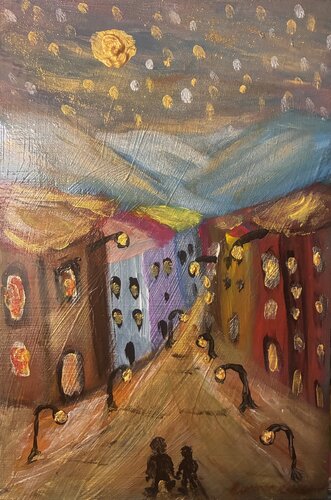 Le Petit Attrape-Rêves (Holz Leinwand) de Steven Elijah Neuhaus, Pintura a la venta en Singulart