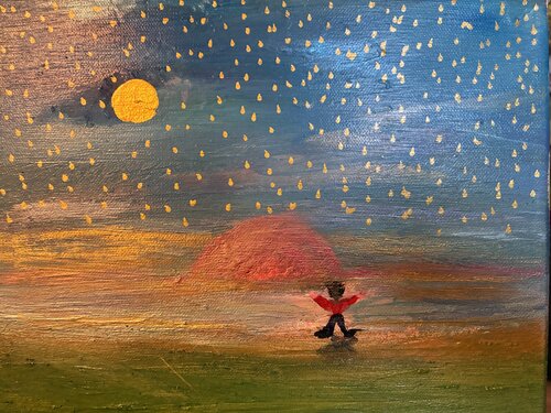 Der meine Traumfänger und die Sterne de Steven Elijah Neuhaus, Pintura a la venta en Singulart