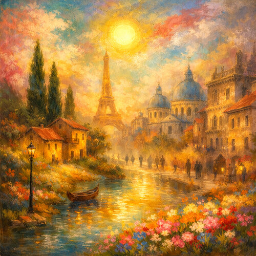 Paris hat im Strahlen Meer par Steven Elijah Neuhaus, Peinture en vente sur Singulart