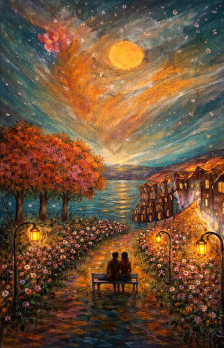 Ein Abend der nie vergeht di Steven Elijah Neuhaus, Pittura in vendita su Singulart