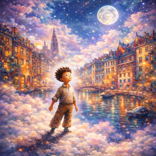 Der Junge der Wolken schenkte von Steven Elijah Neuhaus, Malerei kaufen auf Singulart