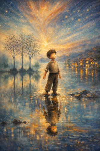 Das Spiegelbild des kleinen traumfängers par Steven Elijah Neuhaus, Peinture en vente sur Singulart