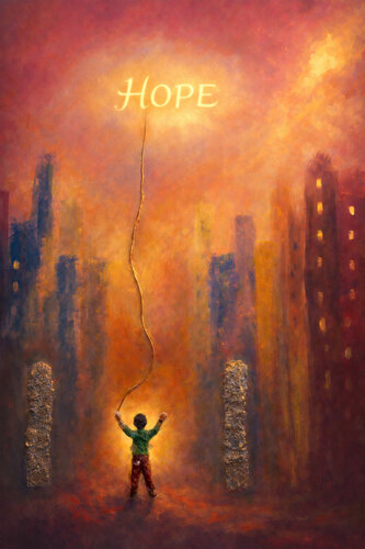 Der Traumfänger der Hoffnung schenkt van Steven Elijah Neuhaus, Schilderij te koop op Singulart