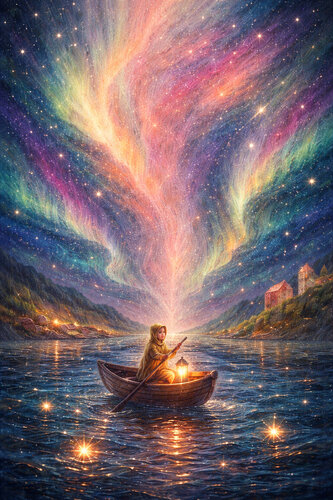 Die Reise des traumfängers zum Licht von Steven Elijah Neuhaus, Malerei kaufen auf Singulart