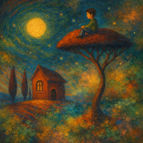 Auf dem Dach der Welt ist Sicherheit di Steven Elijah Neuhaus, Pittura in vendita su Singulart