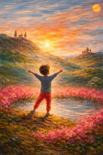 Der kleine Traumfänger und die Sicherheit des Lichts by Steven Elijah Neuhaus, 회화 for Sale on Singulart