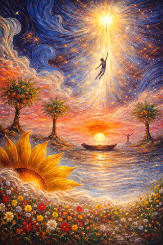 Symphonie des Lichts Mixed Media by Steven Elijah Neuhaus, 회화 for Sale on Singulart