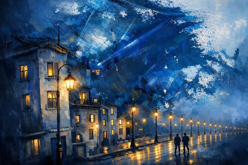 Stadt der Lichter by Steven Elijah Neuhaus, 絵画 for Sale on Singulart