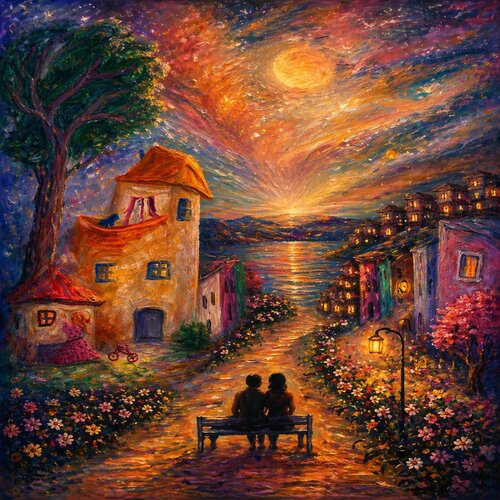 Der traumhafte Blick by Steven Elijah Neuhaus, Painting for Sale on Singulart