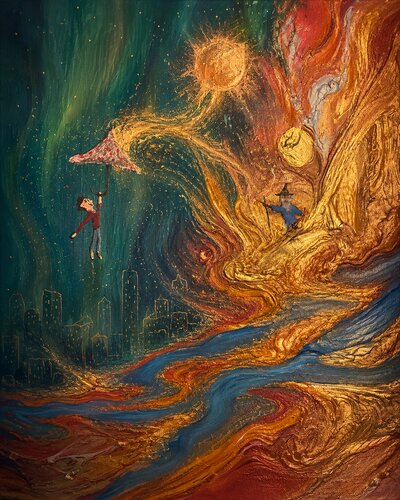 Der Traumfänger und die Kraft des Zauberers de Steven Elijah Neuhaus, Pintura a la venta en Singulart