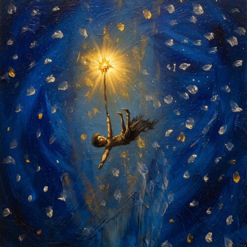 Der Traumfänger der das Licht hält van Steven Elijah Neuhaus, Schilderij te koop op Singulart