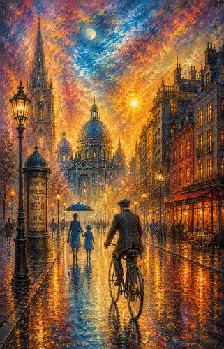 Die Poesie der Szenerie von Paris Mixed Media di Steven Elijah Neuhaus, Pittura in vendita su Singulart