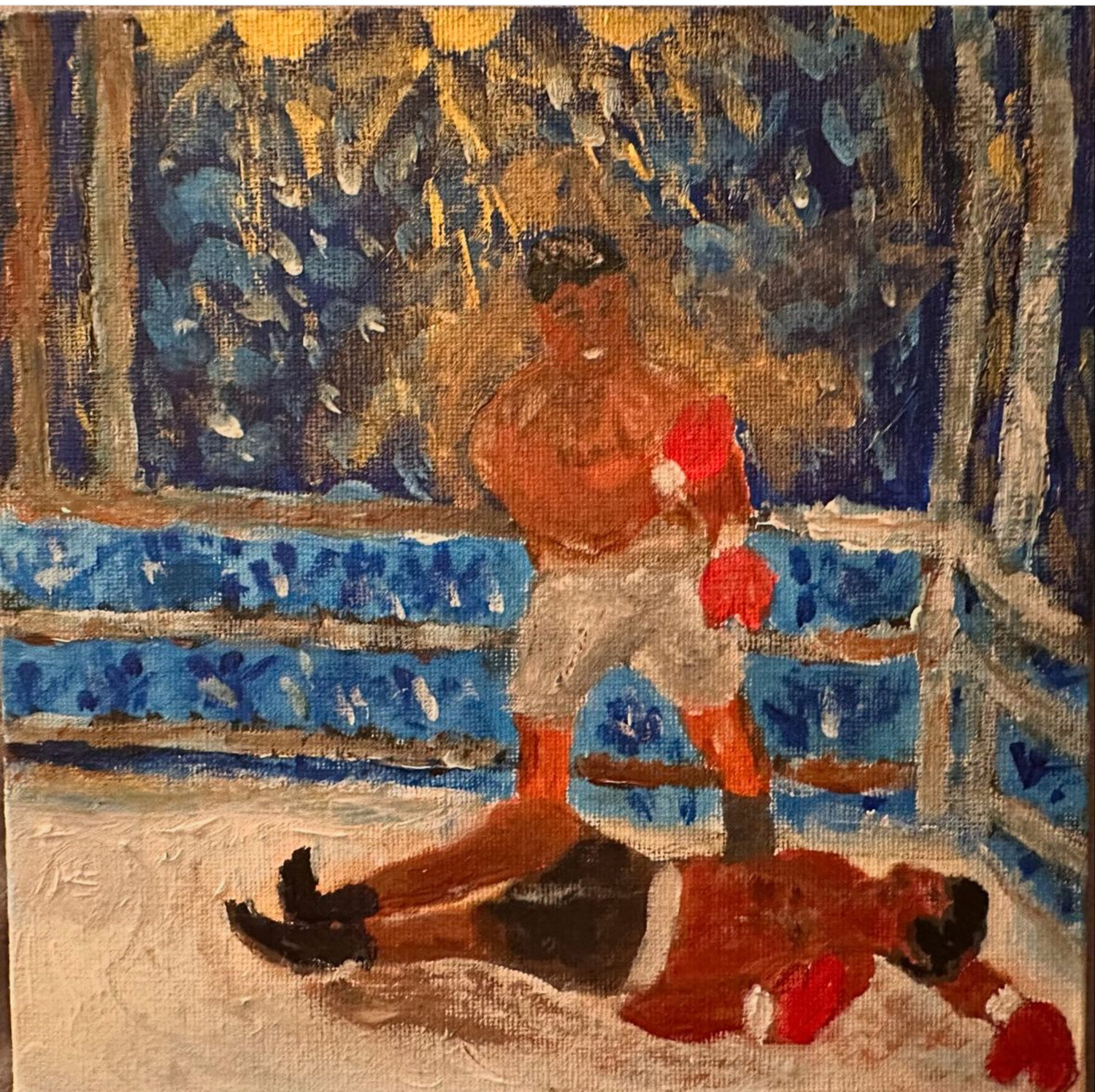 Alis Triumoph über Sony Liston 1965 Steven Elijah Neuhaus Dipinto originale in vendita