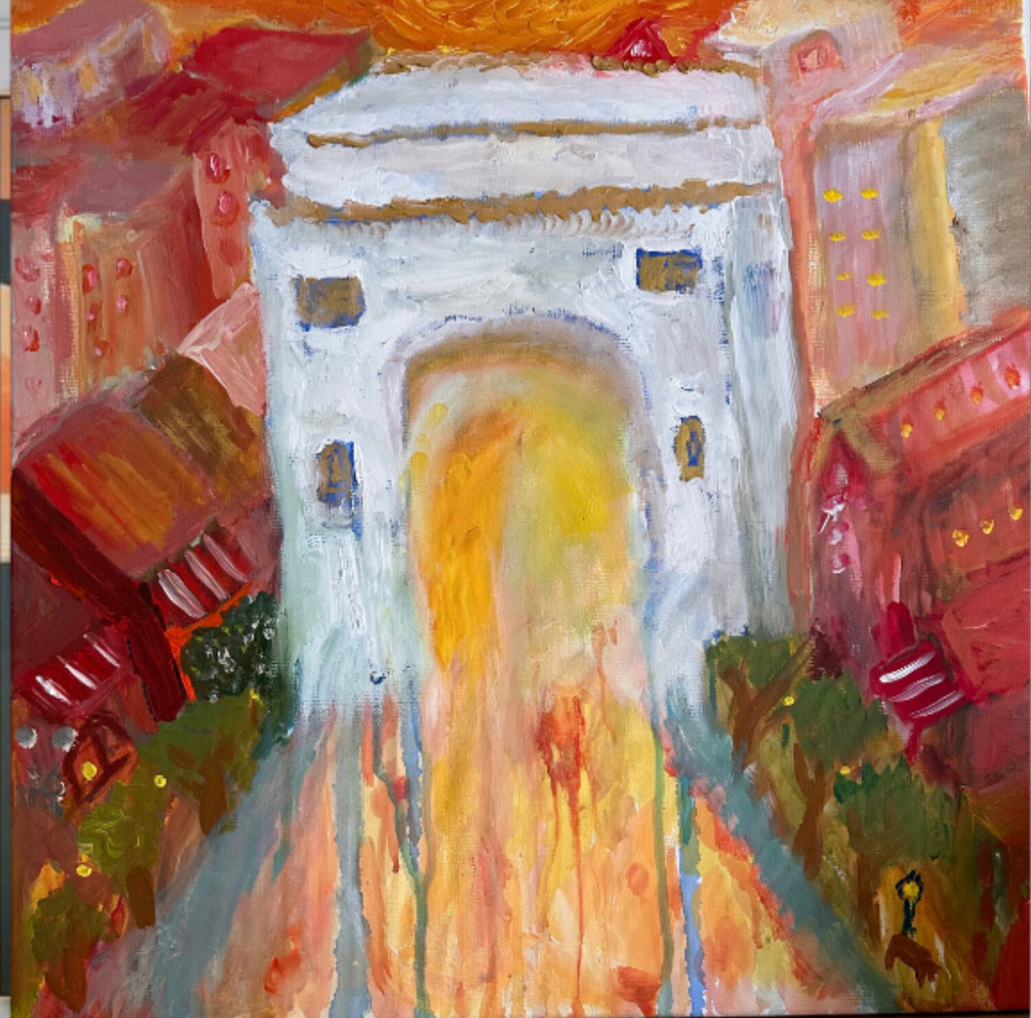 Der Arc de Triumph de l’Étoile Steven Elijah Neuhaus Dipinto originale in vendita
