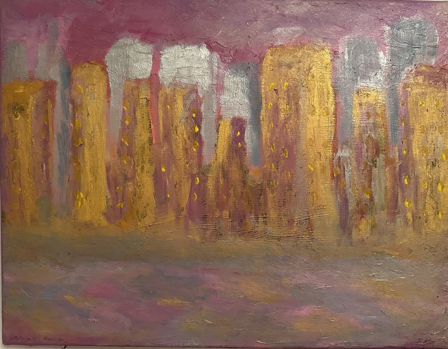 Die Ruhe der Stadt am Morgengrauen Steven Elijah Neuhaus Originalgemälde zu verkaufen