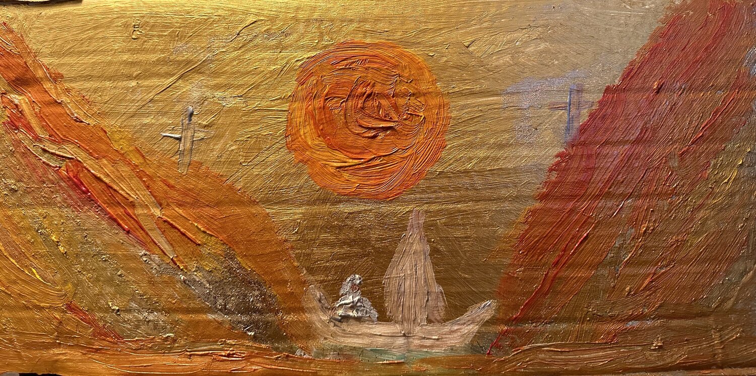 Die letze  Reise leben und Tod Steven Elijah Neuhaus Originalgemälde zu verkaufen
